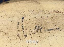 Signed Vintage Studio Art Pottery Blue Glazed Modernist Vase