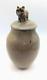 Signed Vintage Studio Art Pottery Jar With Lid ISABEL PEREZ JUDGE Racoon Handle