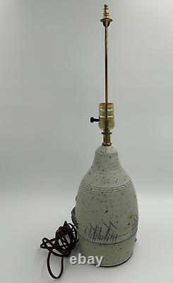 Signed Vintage Studio Art Pottery Lamp Base Duck Mallard Ceramic 22