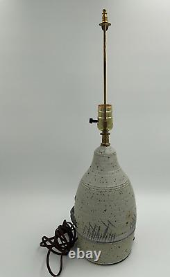 Signed Vintage Studio Art Pottery Lamp Base Duck Mallard Ceramic 22