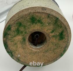 Signed Vintage Studio Art Pottery Lamp Base Duck Mallard Ceramic 22