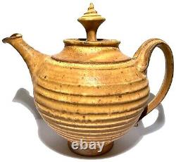 Signed Vintage Studio Art Pottery Sculptural Large Matte Glaze Teapot
