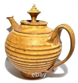 Signed Vintage Studio Art Pottery Sculptural Large Matte Glaze Teapot