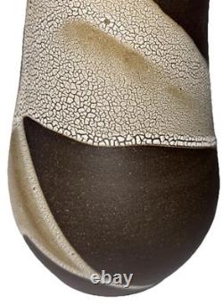 Signed Vintage Studio Art Pottery Textured Glaze Modernist Vase