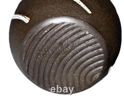 Signed Vintage Studio Art Pottery Textured Glaze Modernist Vase