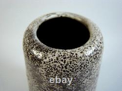 Signierte Studio Keramik Vase, Lava Glasur, German Pottery Mid Century Modern Vtg