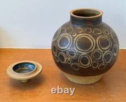 Sinclair Ashley Rising Fawn Tennessee Studio Art Pottery Vessel Vtg Counts Mcm