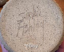 Sinclair Ashley Rising Fawn Tennessee Studio Art Pottery Weed Pot Vessel Vtg Mcm