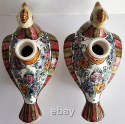 Skyros Studio Art Pottery Candle Holders Birds Vintage Greek Mediterranean