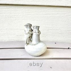 Solveig Cox Rare Mid-Century Figurative Studio Pottery Weed Pot, Vintage 1960s