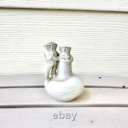 Solveig Cox Rare Mid-Century Figurative Studio Pottery Weed Pot, Vintage 1960s