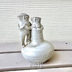 Solveig Cox Rare Mid-Century Figurative Studio Pottery Weed Pot, Vintage 1960s