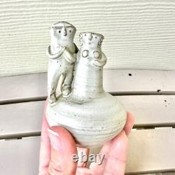 Solveig Cox Rare Mid-Century Figurative Studio Pottery Weed Pot, Vintage 1960s