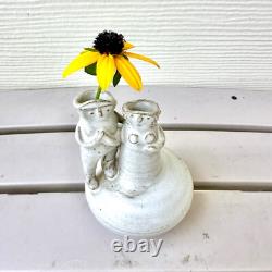 Solveig Cox Rare Mid-Century Figurative Studio Pottery Weed Pot, Vintage 1960s