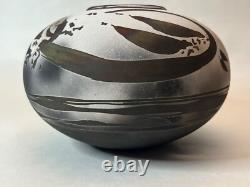 Southwest Raku Studio Pottery Vase LMNO Arts Scott Lindberg Vintage