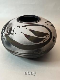 Southwest Raku Studio Pottery Vase LMNO Arts Scott Lindberg Vintage