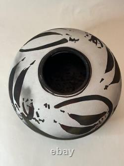 Southwest Raku Studio Pottery Vase LMNO Arts Scott Lindberg Vintage