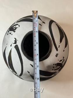 Southwest Raku Studio Pottery Vase LMNO Arts Scott Lindberg Vintage
