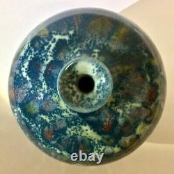 Spectacular Mid-Century William + Polia Pillin Drip Glaze Vase, c. 1950s-60s