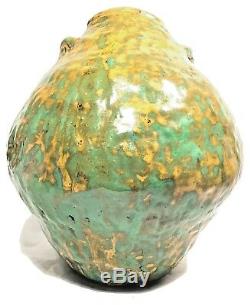 Spectacular Vintage Studio Art Pottery Hand Built Sculpture Organic Shape Vase