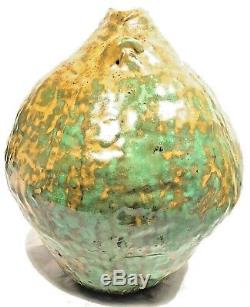 Spectacular Vintage Studio Art Pottery Hand Built Sculpture Organic Shape Vase
