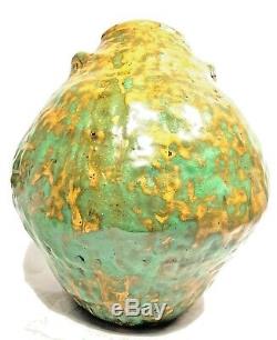 Spectacular Vintage Studio Art Pottery Hand Built Sculpture Organic Shape Vase