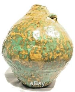 Spectacular Vintage Studio Art Pottery Hand Built Sculpture Organic Shape Vase