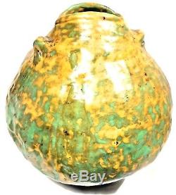 Spectacular Vintage Studio Art Pottery Hand Built Sculpture Organic Shape Vase