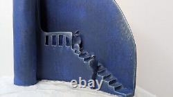 Stairs Steps Sculpture Blue Pottery 1995 People Vintage Studio Art New York