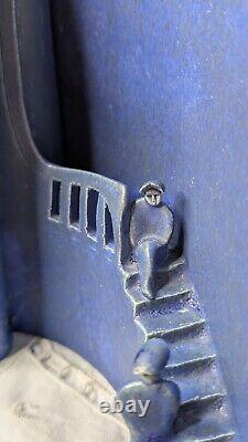 Stairs Steps Sculpture Blue Pottery 1995 People Vintage Studio Art New York