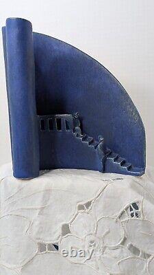 Stairs Steps Sculpture Blue Pottery 1995 People Vintage Studio Art New York