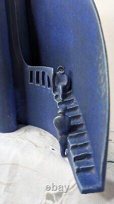 Stairs Steps Sculpture Blue Pottery 1995 People Vintage Studio Art New York
