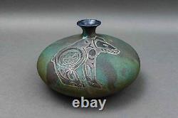 Stephan Roy 1996 Signed Vintage Raku Studio Pottery Vase