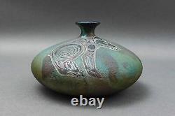 Stephan Roy 1996 Signed Vintage Raku Studio Pottery Vase