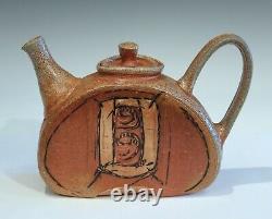 Stephen Robison Vintage Studio Pottery Teapot Wood Fired Signed