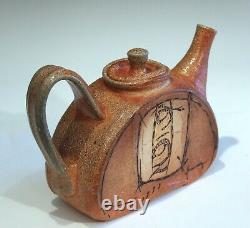 Stephen Robison Vintage Studio Pottery Teapot Wood Fired Signed