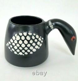 Stephen Schiffer Vintage Art Studio Pottery Ceramic Loon Bird Mug Bowl Figural