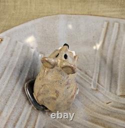 Steve Vasiliou Studio Pottery Handmade Vintage Cheese Tray 3D Mouse Rare