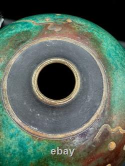 Steven Forbes-deSoule Raku Art Pottery Vase Vessel Multicolor Signed 13 NC Vtg