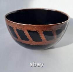 Stig Lindberg rare Tenmoku bowl ceramic bowl Swedish Gustavsberg MCM vintage