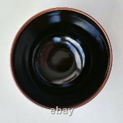 Stig Lindberg rare Tenmoku bowl ceramic bowl Swedish Gustavsberg MCM vintage