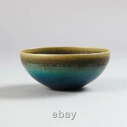 Stig Lindberg unique ceramic bowl Gustavsberg Swedish mid-century vintage MCM