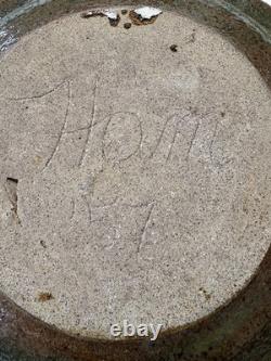 Studio Art Pottery Charger MCM Abstract Geometric Plate By Ham 1957 Vintage 9