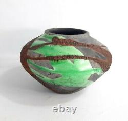 Studio Art Pottery Vase Mid Century Modern Signed & Dated Vintage