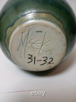 Studio Art Pottery Vase Signed Meek Crystalline Glaze Hawaii Rare