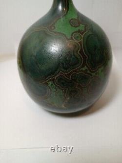 Studio Art Pottery Vase Signed Meek Crystalline Glaze Hawaii Rare