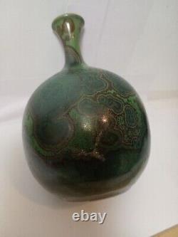 Studio Art Pottery Vase Signed Meek Crystalline Glaze Hawaii Rare