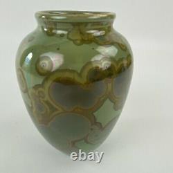 Studio Art Pottery Vase Signed Troy Meek 1996 Crystalline Glaze Hawaii Rare