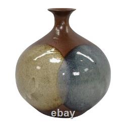 Studio Art Pottery Vintage Mid Century Modern Geometric Circles Ceramic Vase