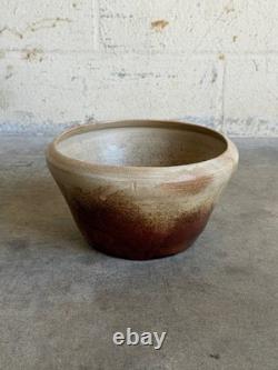 Studio Ceramic Light Brown Gradient Bowl 1960s Mid-Century Modern